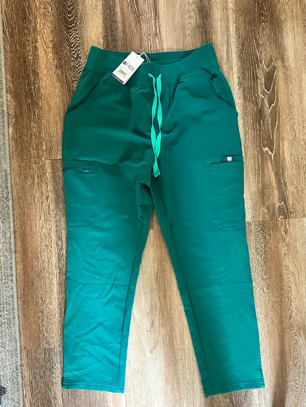 FIGS Hunter Green High Waisted Yola Scrub Pants